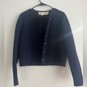 Vintage wool sweater, navy blue